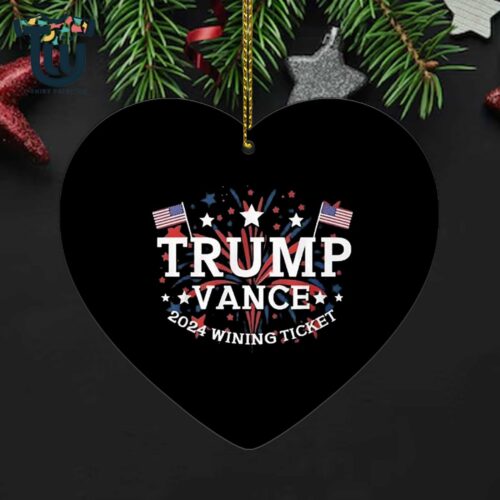 Congratulation Trump Vance 2024 Wining Ticket Christmas Ornament