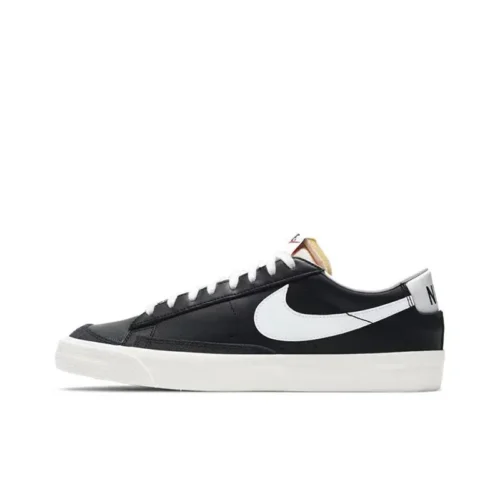 Nike Blazer77 Low cut Fashion Anti slip Men's and Women's Board Shoes, Black and White