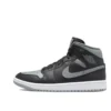 Nike Air Jordan 1 Mid Classic Men's Basketball Shoes Comfortable Wear-resistant Anti-skid Black and Gray