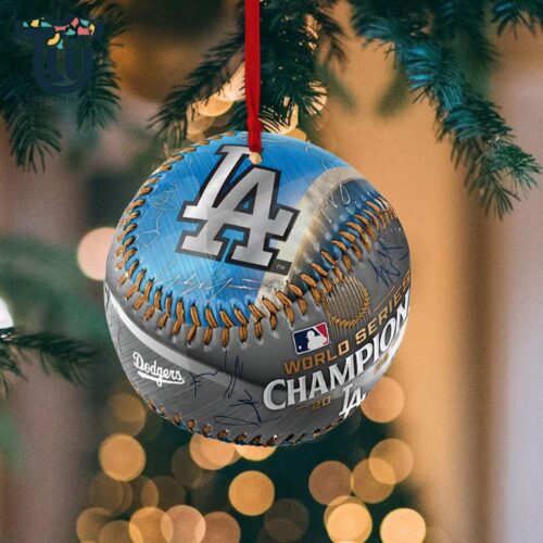 Los Angeles Dodgers 2024 World Series Champions Baseball Ornament