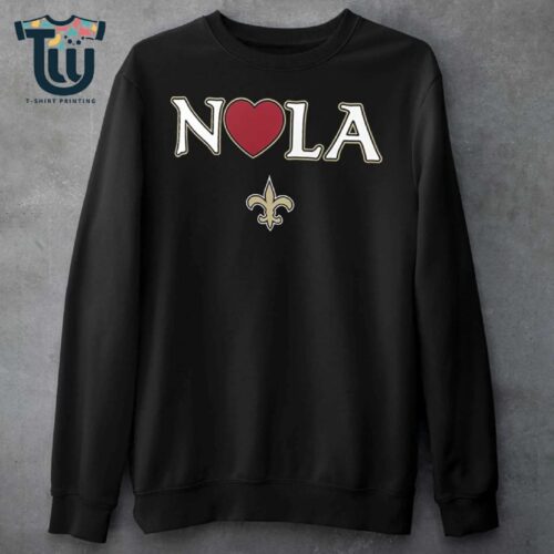 New Orleans Saints Heart Nola T-shirt