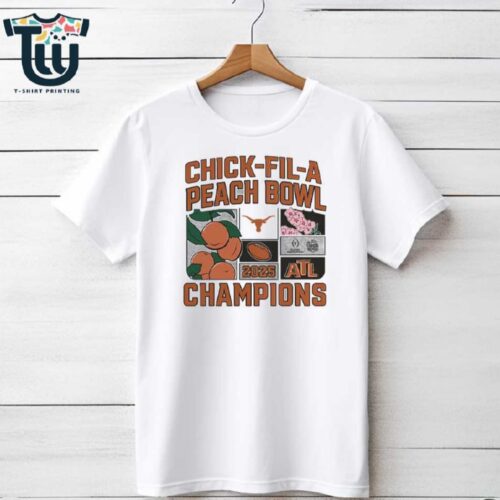 Texas Longhorns College Football Playoff 2025 Peach Bowl Champions Victory Ahead T-shirt