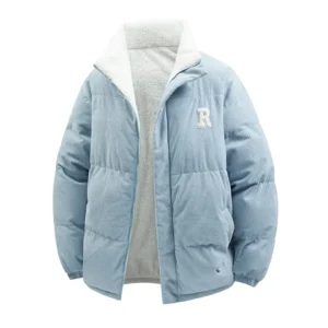 Fashion Casual Style Zipper Men Double-sided Wear Clothing Unisex Waterproof Wind-Resistant Parkas Thickened Warm Cotton Jacket