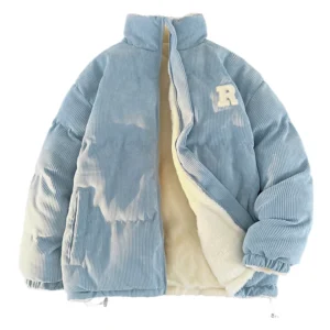 Male Outdoor Winter Coats Jaquetas Corduroy Winter Jacket Leisure Lapel Lamb Loose Denim Coat Male Parka Men Moletom Masculino